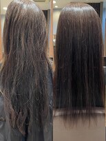 クララ カシハラ(CLALA Kashihara) 髪質改善ビフォーアフター/酸熱トリートメント/美髪/艶髪