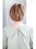 美髪質改善ホワイトブロンドワイドバングイメチェン外ハネボブ36