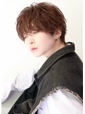 ニュアンスマッシュカルマパーマコンマバングシースルー黒髪