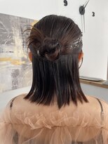 ウル 岡山駅店(ULu.)&nbsp;岡山ヘアセット　ハーフアップ　タイトシニヨン