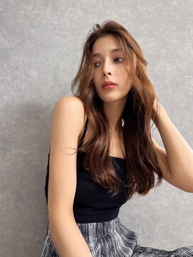 アール ヘアー デザイン(r hair design) ゆるふわロングベージュカラーブリーチしない透明感カラー