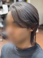 オリーブ 美容室&nbsp;シルバーカラーメンズウルフ