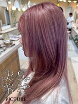 ピクチャー(PICTURE)&nbsp;スモーキーピンク/ブリーチ/ダブルカラー/レイヤーカット