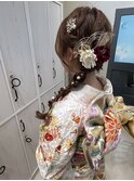 編みおろしヘア