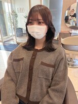 ヘアメイク アース 秋田仁井田店(HAIR & MAKE EARTH) くびれボブ シースルーバング