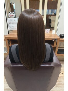 アンボニー(An Bonny)の写真/【全員OK!縮毛矯正+CUT】柔らかいナチュラルストレート♪何度も触れたくなるやみつきの手触りに!