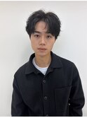 アップバング/刈り上げなし/黒髪/シャドウパーマ 1