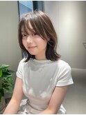 顔まわりレイヤー×サンドベージュ　enow赤坂