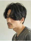 渋谷メンズパーマフェザーパーマシャドウパーマセンターパート