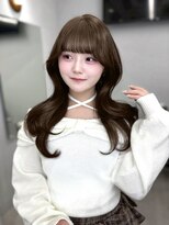 プリアバイポプルス 渋谷(pria by popls)&nbsp;ミディアムレイヤーハッシュカット顔周りレイヤーカット韓国ヘア