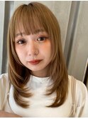 【本山貴志】人気ハイトーンベージュダブルカラーロングレイヤー