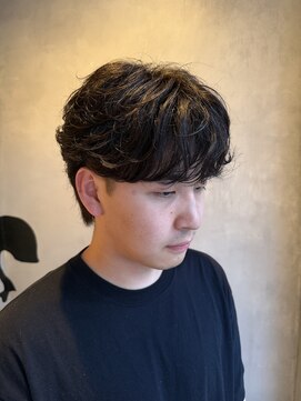 メンズココ 清澄白河店(MENS COCO) シースルーマッシュフェザーショートフェザーパーマツーブロ