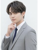 ヨシザワインク プレミアム 横浜 桜木町店(YOSHIZAWA Inc. PREMIUM) マッシュセンターパート毛流れダウンパーマ爽やかバーバー理容室