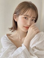 リア トーキョー(Lia TOKYO)&nbsp;【工藤武士】シースルーバングと外ハネのナチュラルボブヘア大人