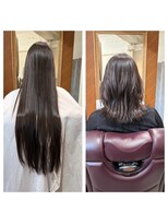 オルシェット(olchette)&nbsp;ヘアドネーションでばっさりカット。ミディアムレイヤー。
