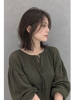 ラベルムバイエーケー(La Belleme by AK)&nbsp;オリーブアッシュ軽めミディウルフ