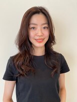 ラシェンテ みのおキューズモール(La Sente) センターパートレイヤースタイル