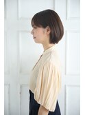 【京都ショートヘア】上品自然なフォルムの大人ボブ/綺麗/艶髪