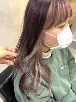 アクト 仙台店(ACT) インナーカラー×パープル　ホワイトベージュ