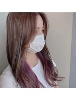 カンゴールサロン 郡山ノース(KANGOL)&nbsp;始めてのブリーチ◎ラベージュとインナーラベンダー