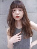 チョコレートカラー　レイヤー　プリカール　厚めバング