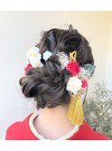 華やか成人式可愛いヘアアレンジ♪