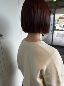 リノ 守山店(lino) 切りっぱなしボブオレンジカラー