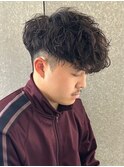 メンズカットパーマスペインカールマッシュスパイラルパーマ