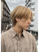 メンズバイココテラス 豊中(men's by cocoterace) マッシュウルフ/ブリーチカラー/ベージュカラー/メンズカラー