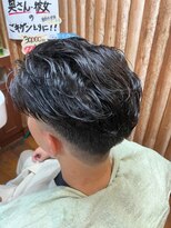 コレトモ(KORETOMO) メンズヘア黒髪ツーブロック×波巻きツイストスパイラル
