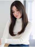 ミストバングロングレイヤーカット20代30代40代