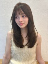 韓国ヘア似合わせレイヤーカット前髪顔周りカット大人美人