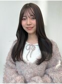 透明感カラー*シアーベージュカラー*ロングヘア*レイヤーカット
