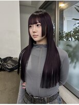 レコ 渋谷(LECO) ダークなパープルのロングヘア