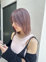 ソルトウォーター(SALT WATER) ピンクラベンダー タッセルボブ ハイトーンカラー