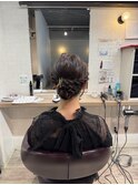 シニヨンアレンジ まとめ髪 お呼ばれアレンジ 長崎浜の町