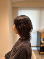 ソイクフ 四条大宮店(SOY-KUFU)&nbsp;20代30代40代◎似合わせカットチェリーブラウンミニウルフ