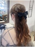 ゆるふわハーフアップ.*