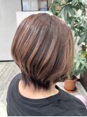 ショートヘアウルフカットイルミナカラー堺東20代30代40代