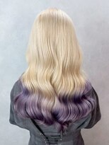 アルバム 渋谷パルコ(ALBUM)&nbsp;顔周りレイヤーロングハイトーンブロンド_ba569462