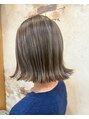 リトル 新宿(little) ハイライトカラーバレイヤージュぱっつんボブ
