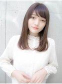 アッシュブラウン　さらつやロング　ベース型