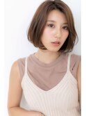 大人可愛いナチュラルカラー☆くせ毛風小顔大人ボブY川口