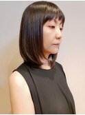 潤いと艶のシャギーボブ/アッシュブラック/ニュアンスカラー