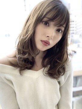 シルクレイ 吉祥寺店(Silk-lei) 大人かわいいフェザーバングマロングレージュ30代Silk-lei吉祥寺