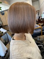 フラッグヘア 新宮店(Flag HAIR)&nbsp;ミルクティーカラー　コンパクトボブ