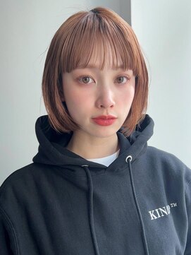 アグ ヘアー イーズ 小牧店(Agu hair eaze) 《Agu hair》鮮やかカラー☆乾かすだけでまとまるミニボブ