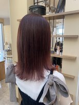 ルシュカイチマルニ(Rasca102)&nbsp;ミディアムヘア、顔まわりカット、ピンクカラー、ピンクブラウン