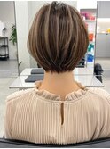 ハイライトバレイヤージュダブルカラーケアブリーチ30代40代