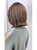 ルートエイチ 市川(Root H) 黒髪グレーベージュレイヤーロング前髪パーマ市川